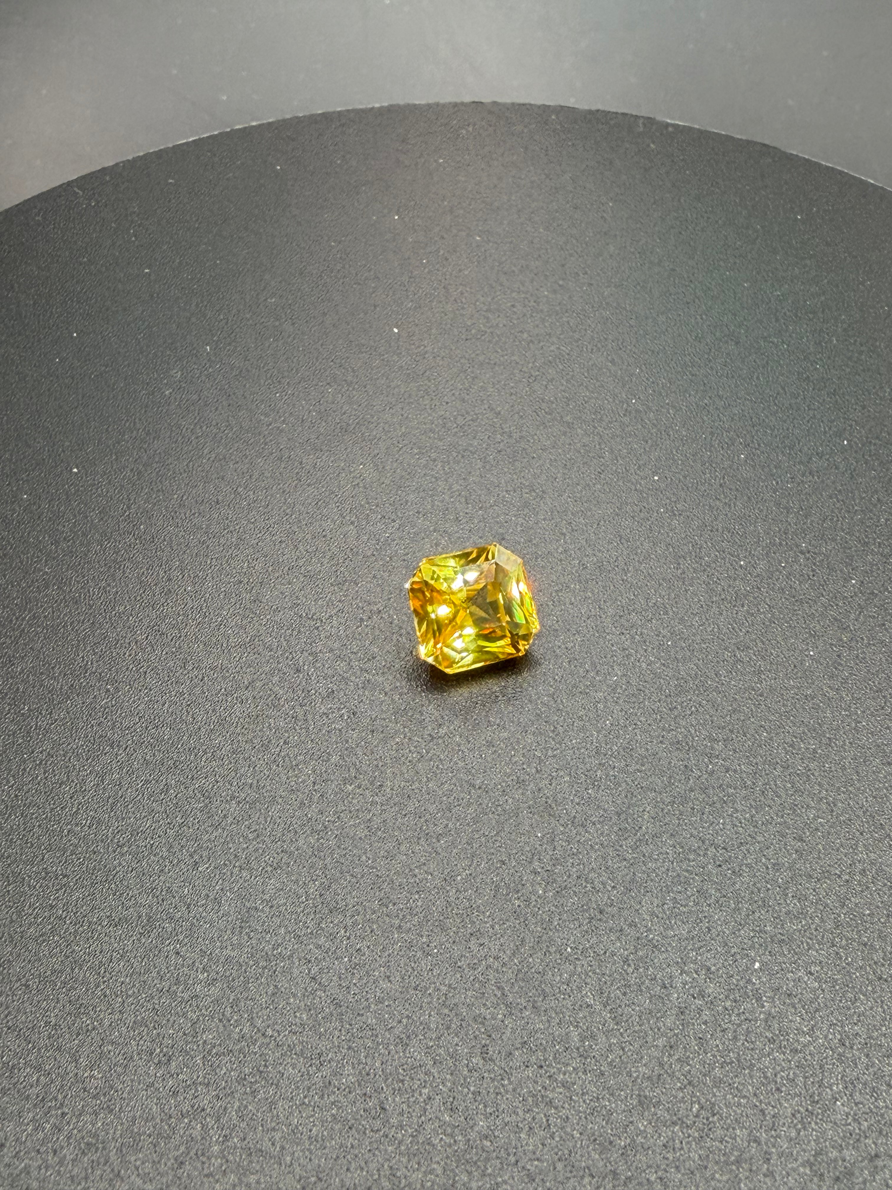 Vivid Yellow Zircon 7.23 ct