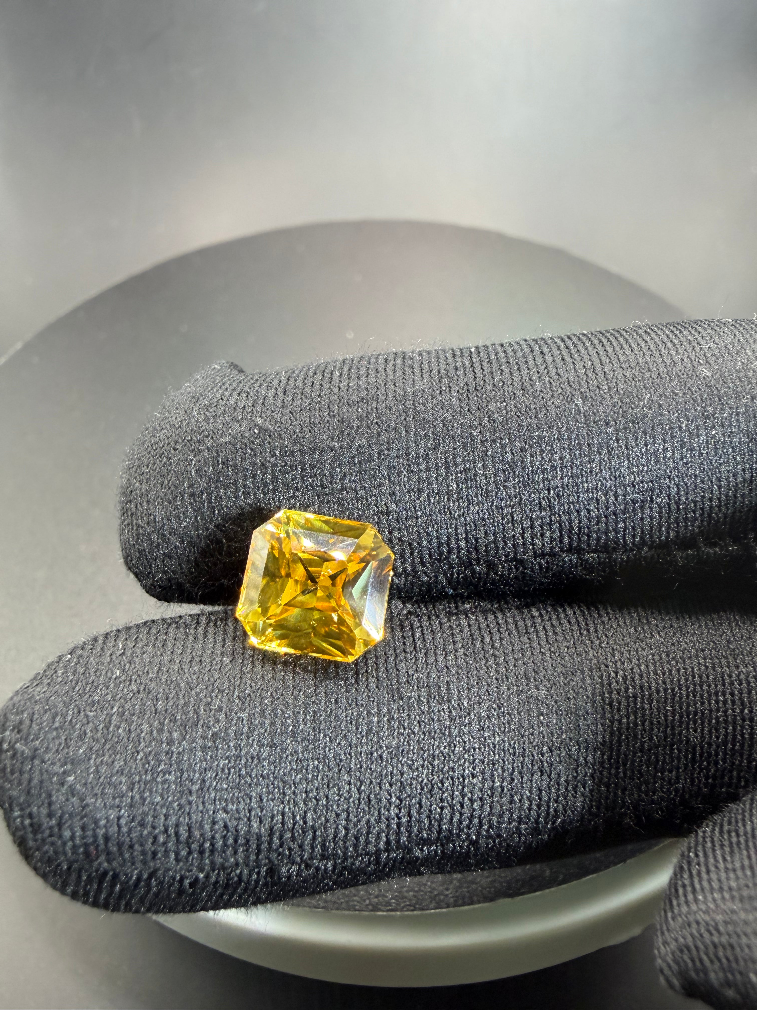 Vivid Yellow Zircon 7.23 ct