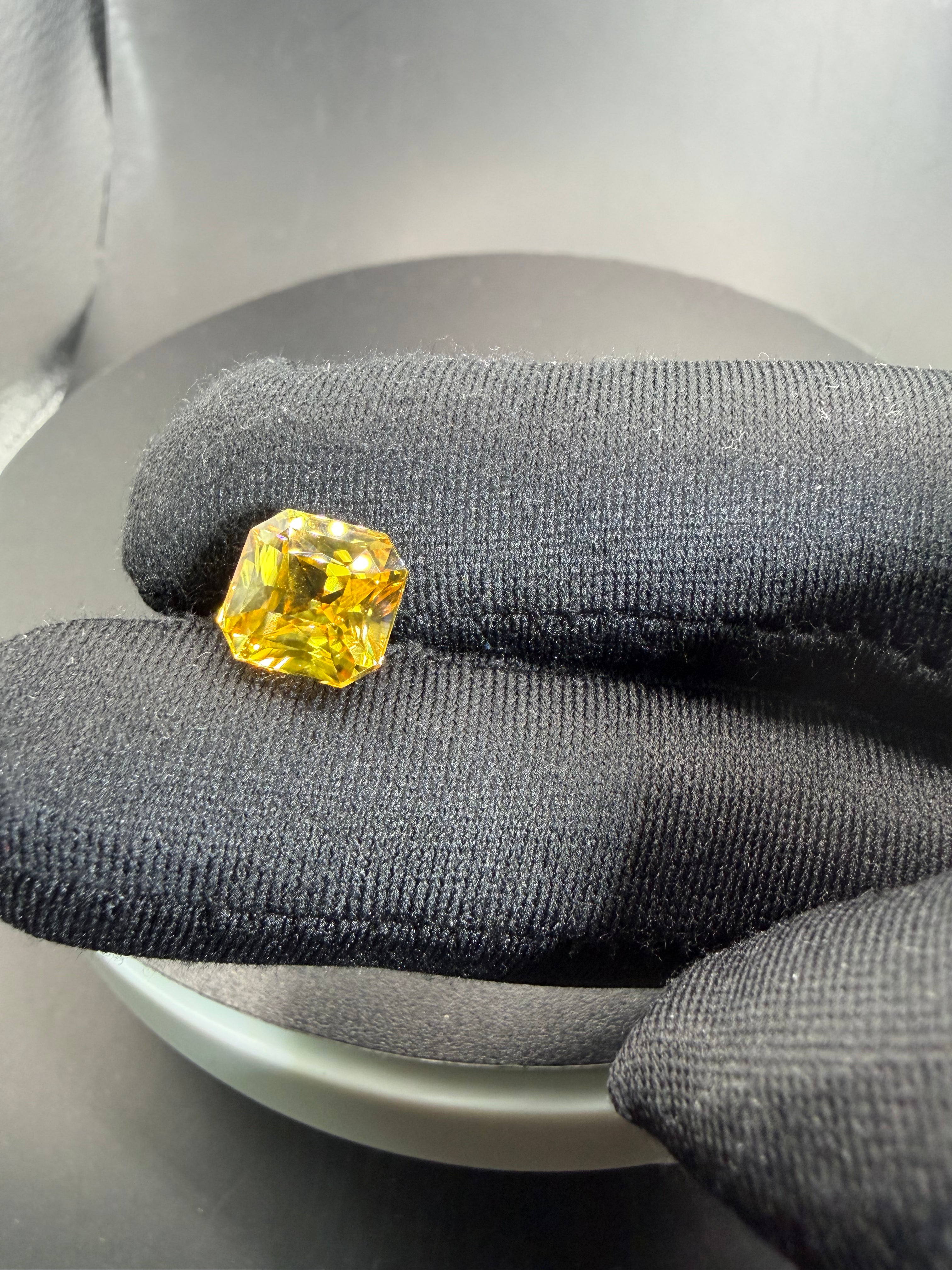 Vivid Yellow Zircon 7.23 ct