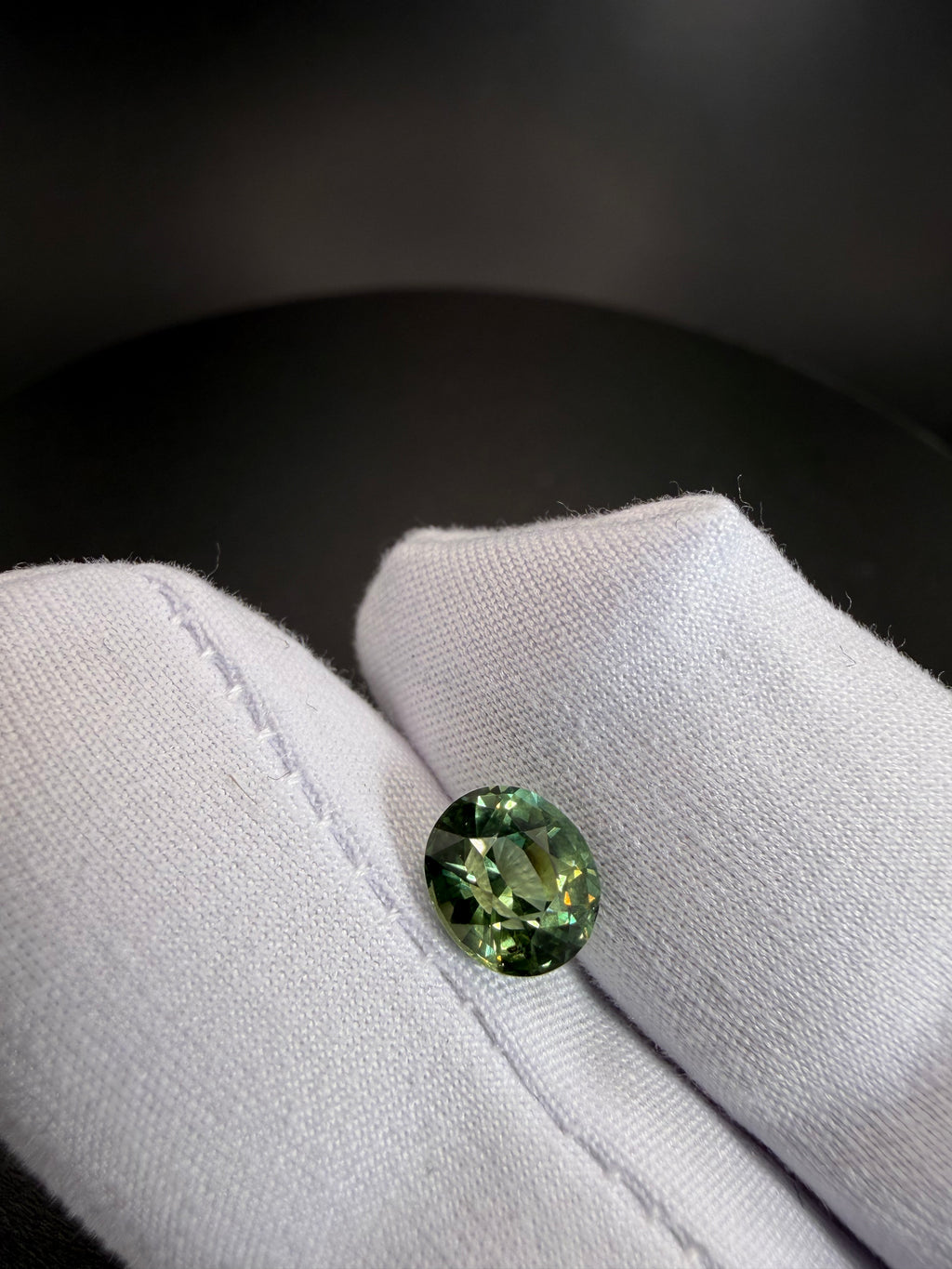 Vivid Bluish Green Sapphire  1.66 ct