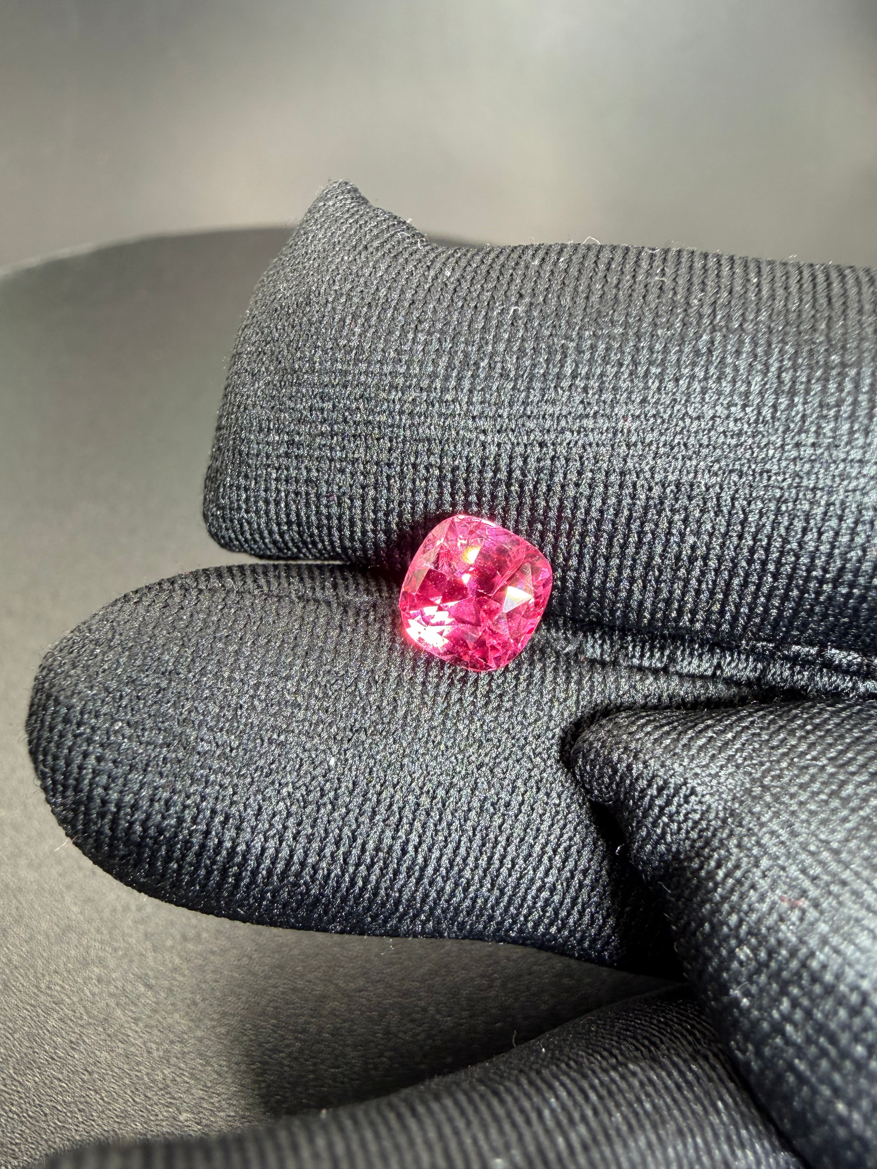 Vivid Orangish Pink Spinel  2.15 ct