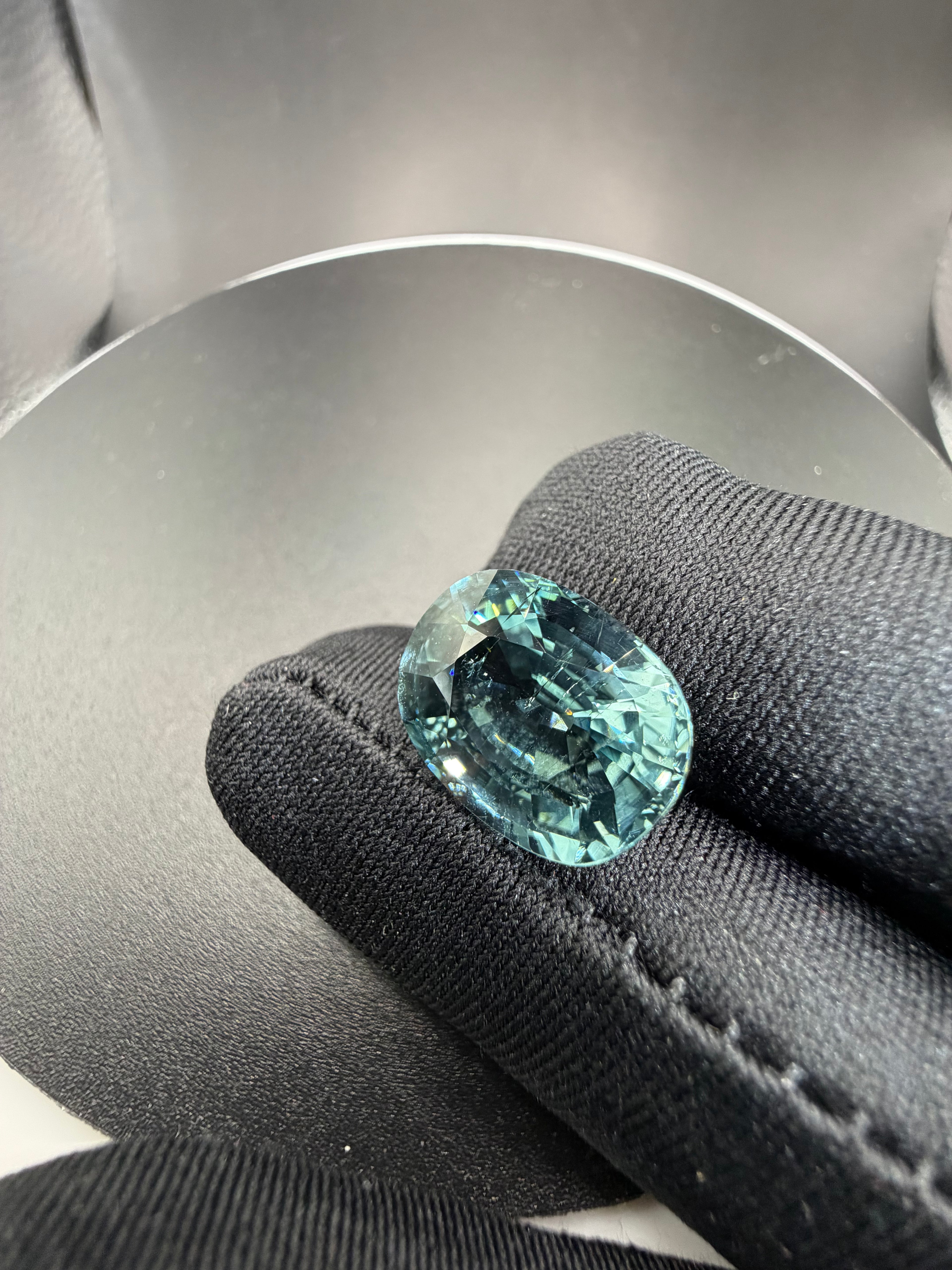 Blue-Green Tourmaline  12.69 ct