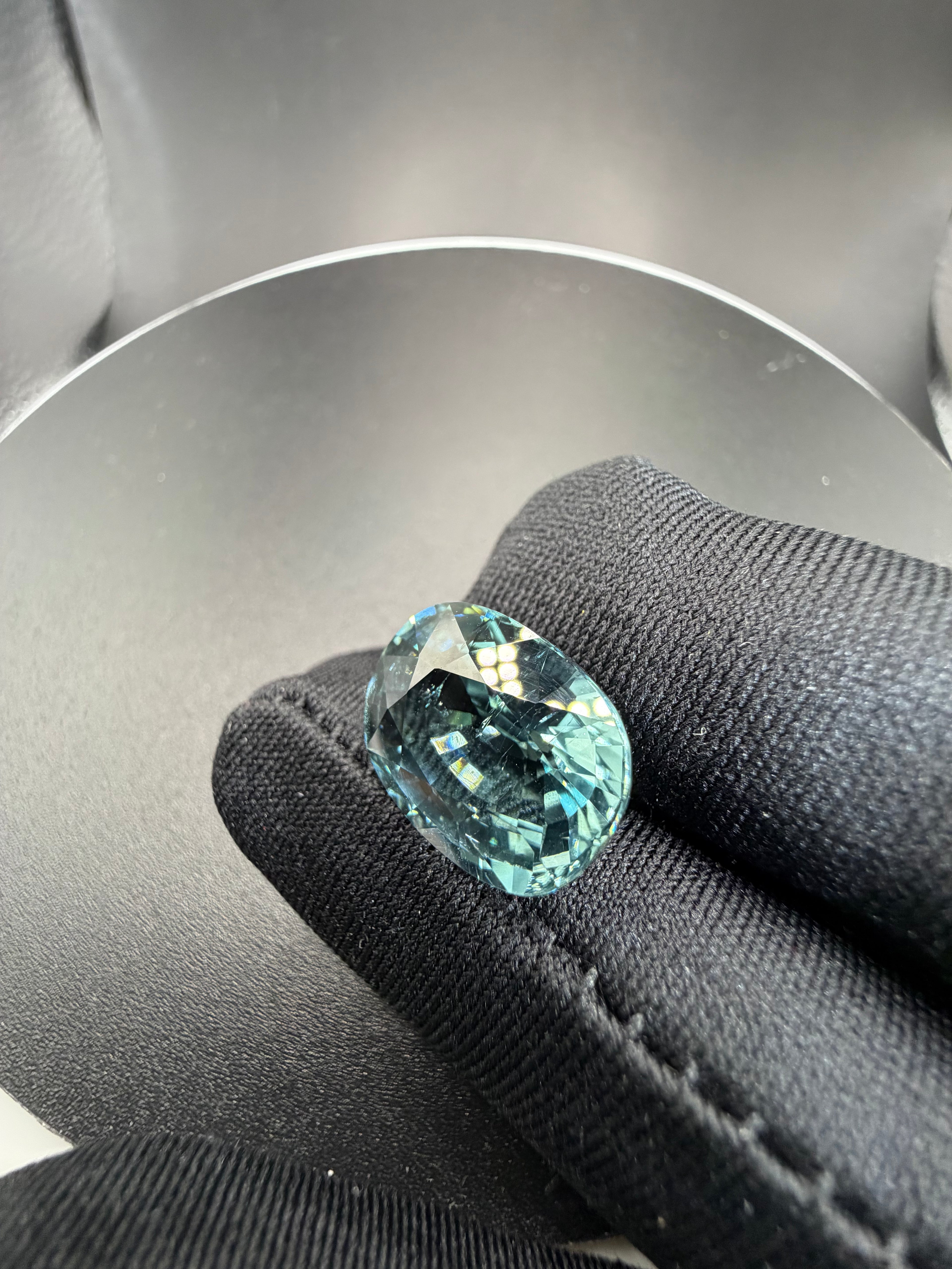 Blue-Green Tourmaline  12.69 ct