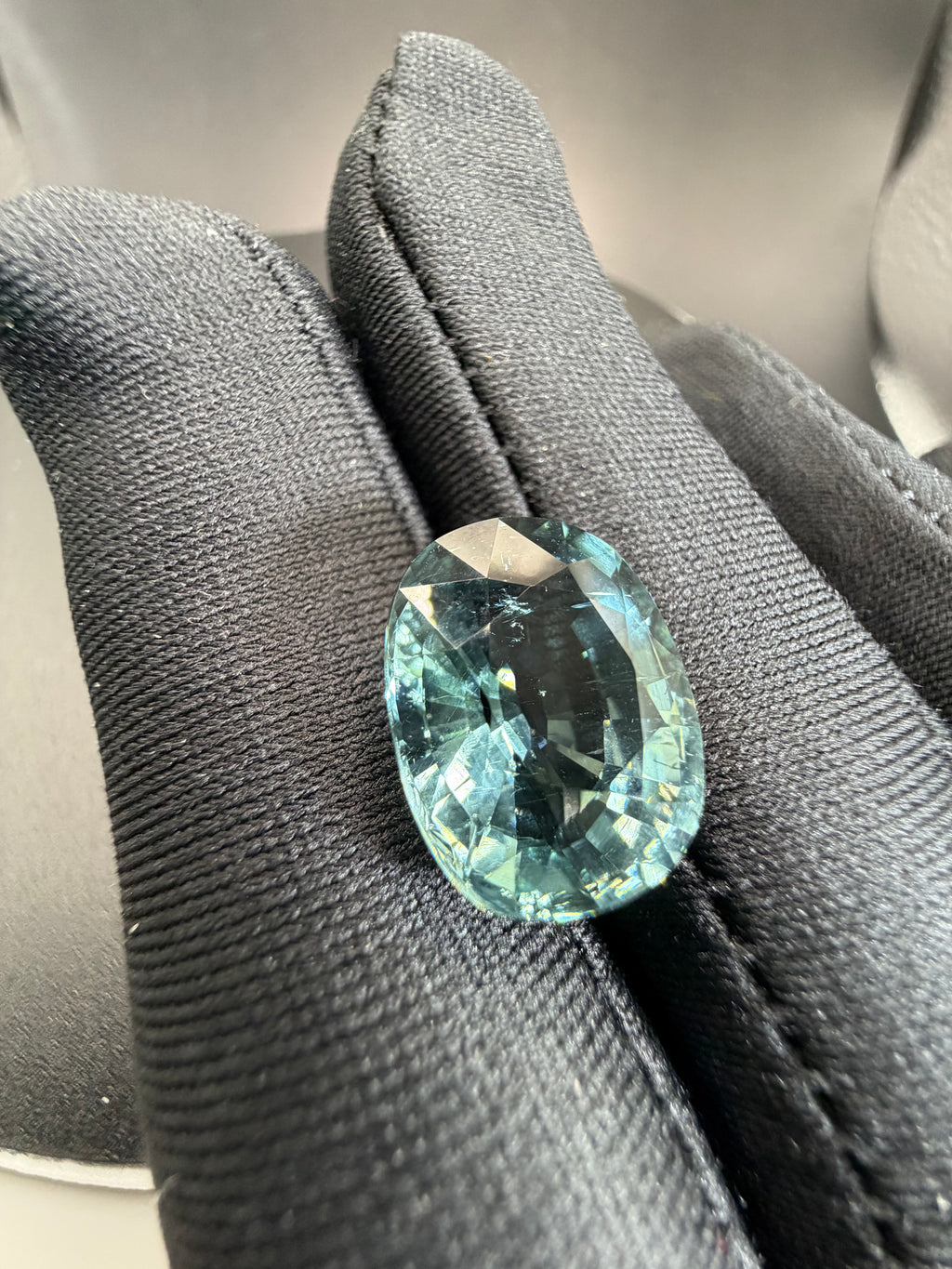 Blue-Green Tourmaline  12.69 ct