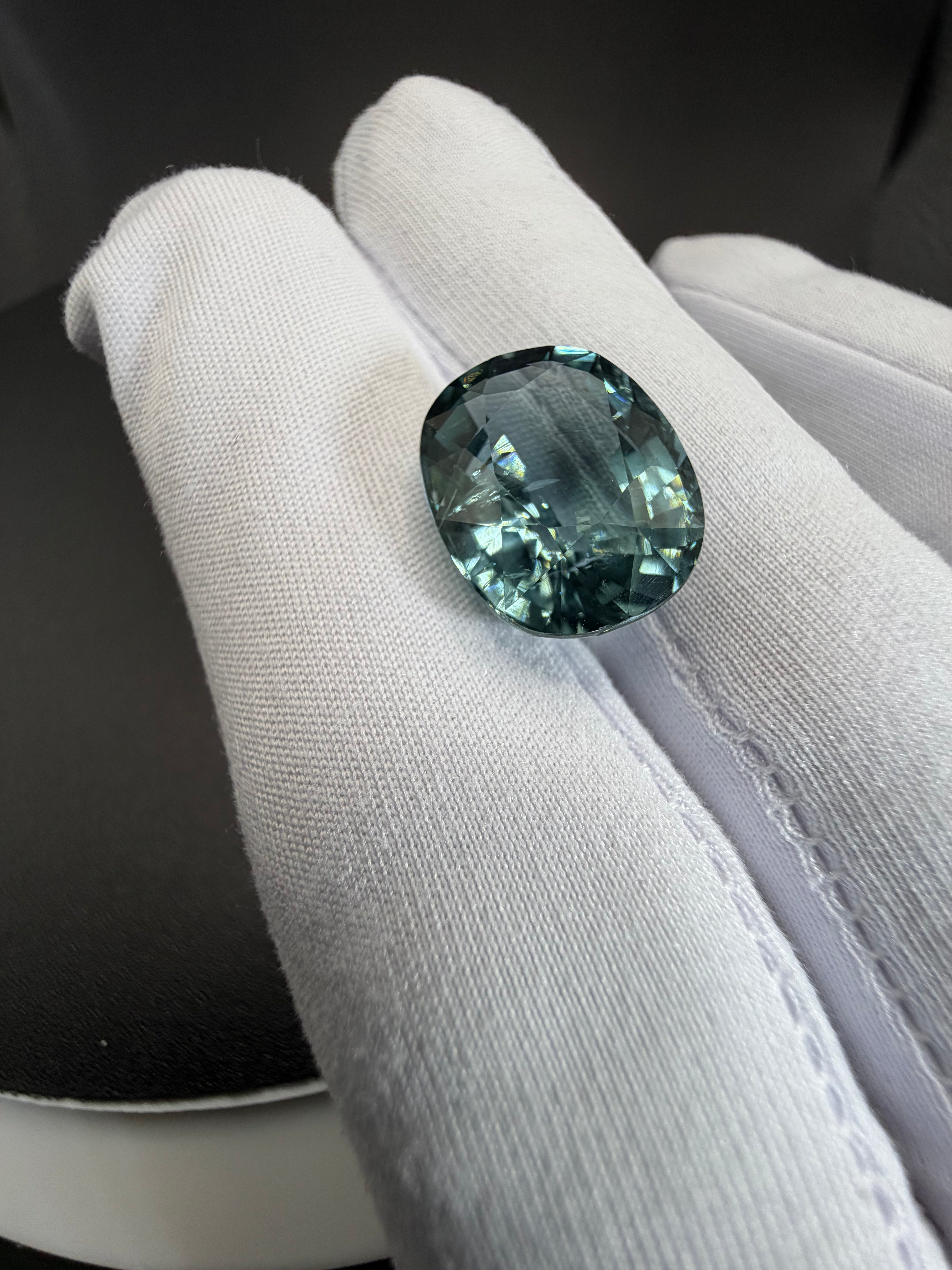Blue-Green Tourmaline  12.69 ct